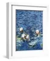 Les Nympheas : Le Matin (detail) 1916-1926-Claude Monet-Framed Giclee Print