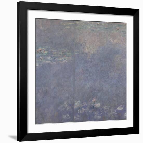 Les Nymphéas : Les Deux saules-Claude Monet-Framed Giclee Print