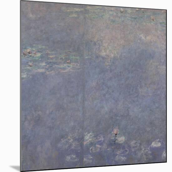 Les Nymphéas : Les Deux saules-Claude Monet-Mounted Giclee Print