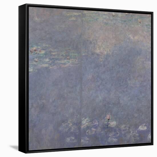 Les Nymphéas : Les Deux saules-Claude Monet-Framed Stretched Canvas