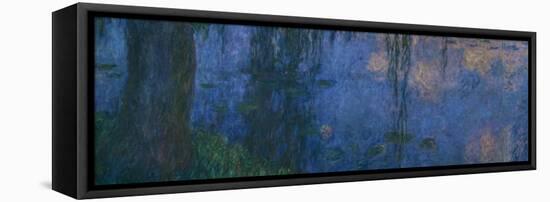 Les Nympheas, les Saules-water lillies and willows. Inv. 20104.-Claude Monet-Framed Stretched Canvas