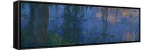 Les Nympheas, les Saules-water lillies and willows. Inv. 20104.-Claude Monet-Framed Stretched Canvas
