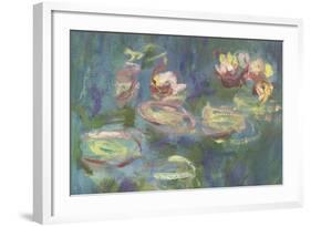 Les Nymphéas : Reflets verts-Claude Monet-Framed Giclee Print