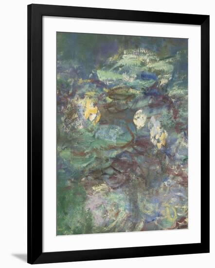 Les Nymphéas : Reflets verts-Claude Monet-Framed Giclee Print