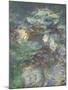 Les Nymphéas : Reflets verts-Claude Monet-Mounted Giclee Print