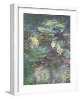 Les Nymphéas : Reflets verts-Claude Monet-Framed Giclee Print