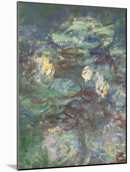 Les Nymphéas : Reflets verts-Claude Monet-Mounted Giclee Print