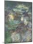 Les Nymphéas : Reflets verts-Claude Monet-Mounted Giclee Print