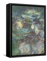 Les Nymphéas : Reflets verts-Claude Monet-Framed Stretched Canvas