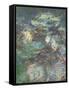 Les Nymphéas : Reflets verts-Claude Monet-Framed Stretched Canvas