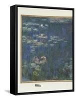 Les Nymphéas : Reflets verts-Claude Monet-Framed Stretched Canvas