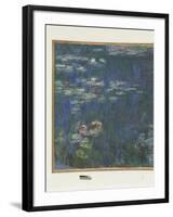 Les Nymphéas : Reflets verts-Claude Monet-Framed Giclee Print