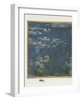 Les Nymphéas : Reflets verts-Claude Monet-Framed Giclee Print