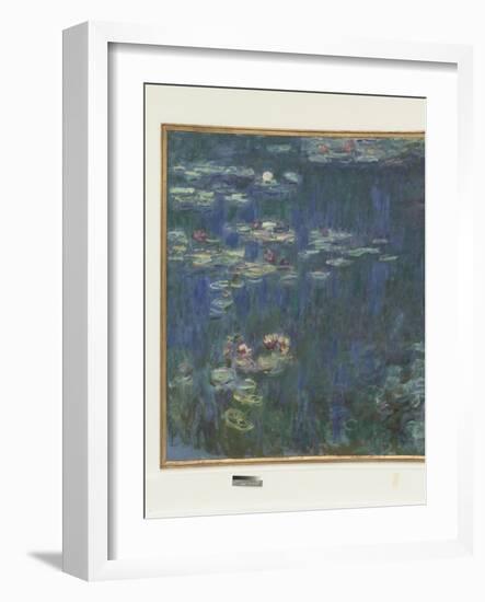 Les Nymphéas : Reflets verts-Claude Monet-Framed Giclee Print