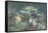 Les Nymphéas : Reflets verts-Claude Monet-Framed Stretched Canvas