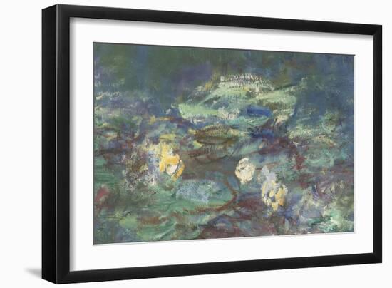 Les Nymphéas : Reflets verts-Claude Monet-Framed Giclee Print