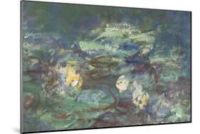 Les Nymphéas : Reflets verts-Claude Monet-Mounted Giclee Print