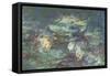 Les Nymphéas : Reflets verts-Claude Monet-Framed Stretched Canvas