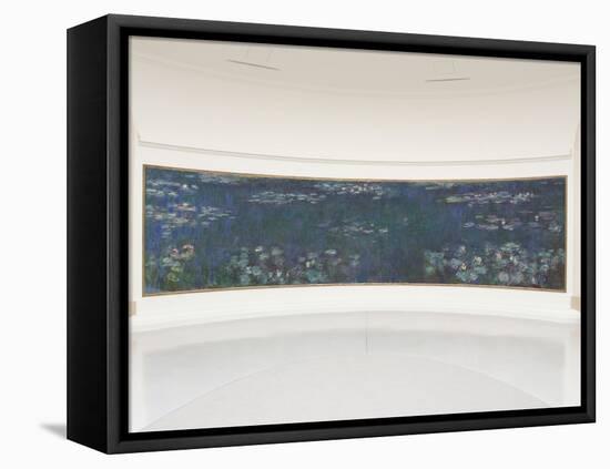 Les Nymphéas : Reflets verts-Claude Monet-Framed Stretched Canvas