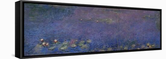 Les Nympheas.-Claude Monet-Framed Stretched Canvas