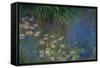 Les Nympheas.-Claude Monet-Framed Stretched Canvas