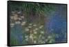 Les Nympheas.-Claude Monet-Framed Stretched Canvas