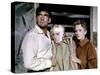 Les Oiseaux BIRDS d'AlfredHitchcock with Rod Taylor, Tippi Hedren, Jessica Tandy, 1963 (photo)-null-Stretched Canvas