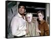 Les Oiseaux BIRDS d'AlfredHitchcock with Rod Taylor, Tippi Hedren, Jessica Tandy, 1963 (photo)-null-Framed Stretched Canvas