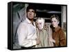 Les Oiseaux BIRDS d'AlfredHitchcock with Rod Taylor, Tippi Hedren, Jessica Tandy, 1963 (photo)-null-Framed Stretched Canvas