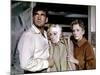 Les Oiseaux BIRDS d'AlfredHitchcock with Rod Taylor, Tippi Hedren, Jessica Tandy, 1963 (photo)-null-Mounted Photo