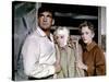 Les Oiseaux BIRDS d'AlfredHitchcock with Rod Taylor, Tippi Hedren, Jessica Tandy, 1963 (photo)-null-Stretched Canvas
