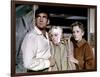 Les Oiseaux BIRDS d'AlfredHitchcock with Rod Taylor, Tippi Hedren, Jessica Tandy, 1963 (photo)-null-Framed Photo