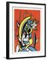 Les oiseaux-Fernand Leger-Framed Art Print