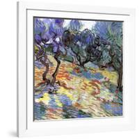 Les oliviers-Vincent van Gogh-Framed Art Print