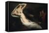 Les Ombres de Francesca da Rimini et de Paolo Malatesta apparaissent à Dante et à Virgile-Ary Scheffer-Framed Stretched Canvas