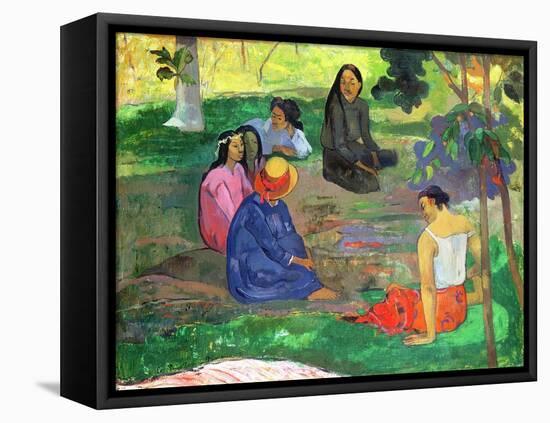 Les Parau Parau (The Gossipers), or Conversation, 1891-Paul Gauguin-Framed Stretched Canvas