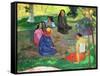 Les Parau Parau (The Gossipers), or Conversation, 1891-Paul Gauguin-Framed Stretched Canvas