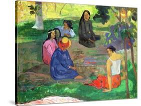 Les Parau Parau (The Gossipers), or Conversation, 1891-Paul Gauguin-Stretched Canvas