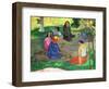 Les Parau Parau (The Gossipers), or Conversation, 1891-Paul Gauguin-Framed Premium Giclee Print