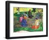 Les Parau Parau (The Gossipers), or Conversation, 1891-Paul Gauguin-Framed Premium Giclee Print