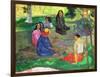 Les Parau Parau (The Gossipers), or Conversation, 1891-Paul Gauguin-Framed Premium Giclee Print