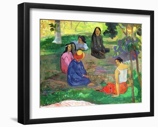 Les Parau Parau (The Gossipers), or Conversation, 1891-Paul Gauguin-Framed Giclee Print