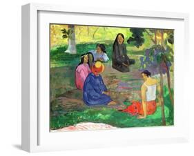 Les Parau Parau (The Gossipers), or Conversation, 1891-Paul Gauguin-Framed Giclee Print