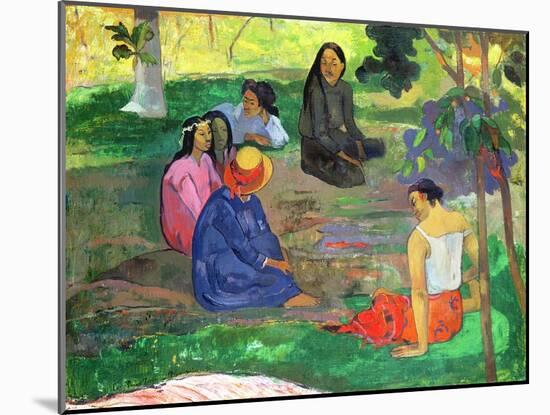 Les Parau Parau (The Gossipers), or Conversation, 1891-Paul Gauguin-Mounted Giclee Print