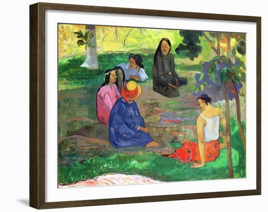 Les Parau Parau (The Gossipers), or Conversation, 1891-Paul Gauguin-Framed Giclee Print