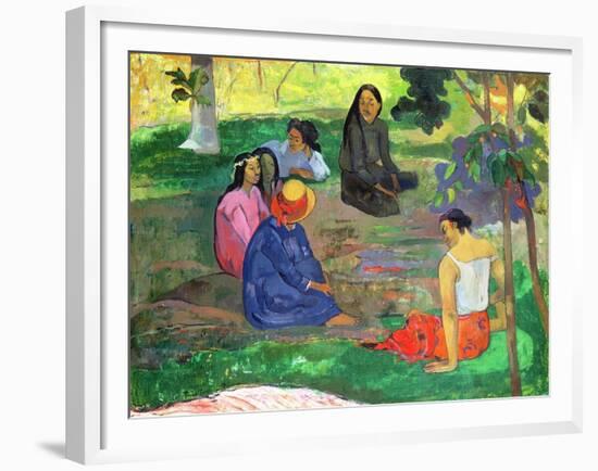 Les Parau Parau (The Gossipers), or Conversation, 1891-Paul Gauguin-Framed Giclee Print