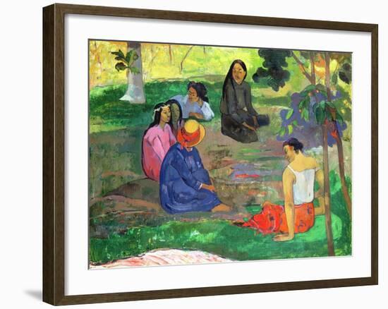 Les Parau Parau (The Gossipers), or Conversation, 1891-Paul Gauguin-Framed Giclee Print