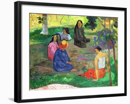 Les Parau Parau (The Gossipers), or Conversation, 1891-Paul Gauguin-Framed Giclee Print