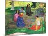 Les Parau Parau (The Gossipers), or Conversation, 1891-Paul Gauguin-Mounted Giclee Print