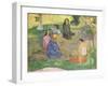 Les Parau Parau (The Gossipers), or Conversation, 1891-Paul Gauguin-Framed Giclee Print